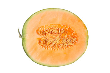 cantaloupe watermelon - melon isolated on white background