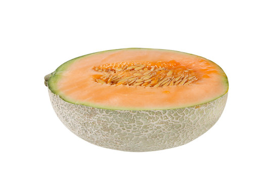 cantaloupe watermelon - melon isolated on white background