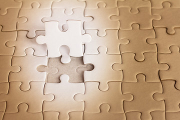 Fototapeta premium The Last White Jigsaw, Teamwork Concept