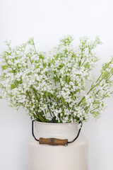 White flowers background