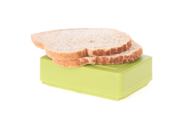 Simple old lunch box isolated