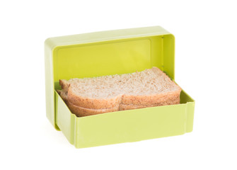Simple old lunch box isolated