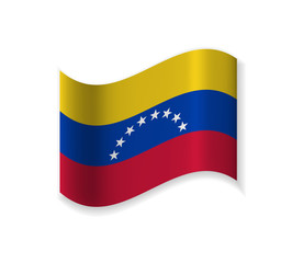 The official Flag of Venezuela. is a country in South America. Vector illustration of a state symbol.