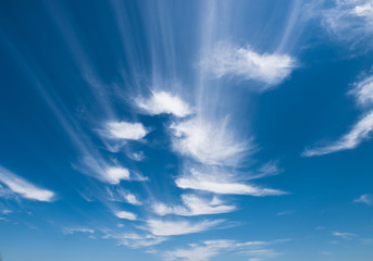 Blue sky background with clouds