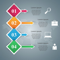 Business Infographics origami style Vector illustration. Eps 10