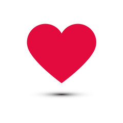Simple Heart Symbol Isolated on White Background