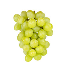 bunch of green grapes isolated on the white background