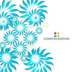 Abstract flowers background