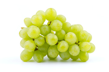 bunch of green grapes isolated on the white background - Powered by Adobe