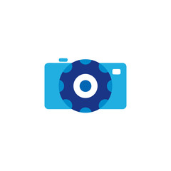 Gear Camera Logo Icon Design