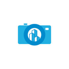 Building Camera Logo Icon Design