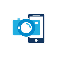 Mobile Camera Logo Icon Design