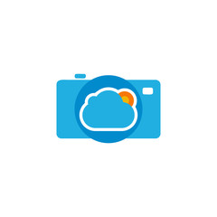 Cloud Camera Logo Icon Design