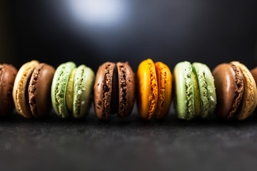 Assortment of macaron cookies