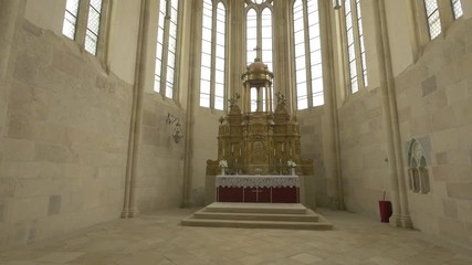 The altar of a Roman Catholic Church