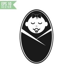 baby face icon vector template