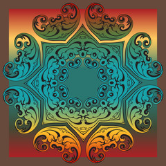 Decorative florid tile