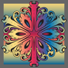 Decorative florid tile