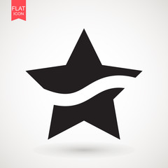 Star logo vector , black favorite web symbol. Star Icon vector. Simple flat symbol . Perfect pictogram illustration on white background