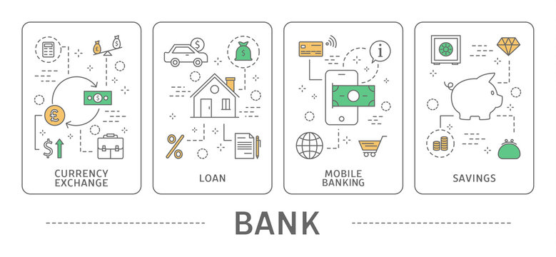 Bank concept illustrations.