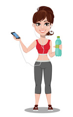 Beautiful woman in sport outfit.