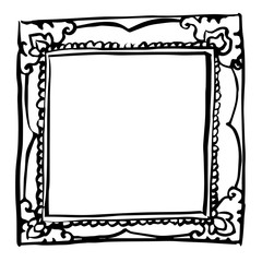  vintage frame doodle hand drawn