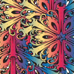 Decorative florid ornament mosaic
