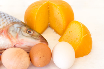 fish cheese and eggs
