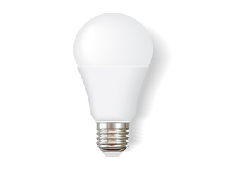 Led bulb vector view from above