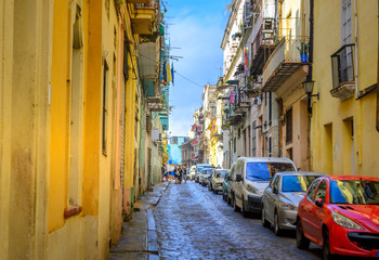 Fototapeta na wymiar old street in the historic city of Havana, Cuba
