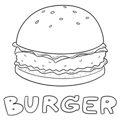 vector of burger