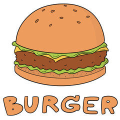 vector of burger