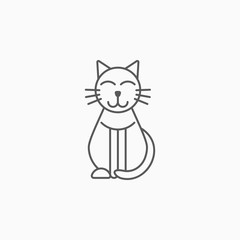 cat icon, moggy vector