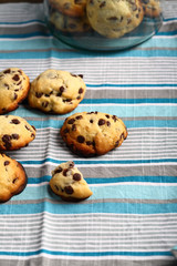 Homemade biscuits with chocolate chips