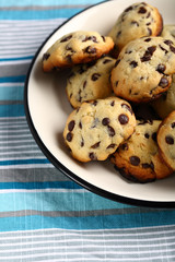 Homemade biscuits with chocolate