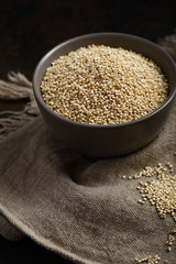 White quinoa in bowl