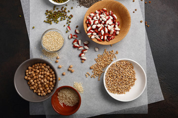 Various seeds and beans