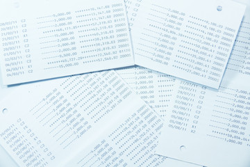 Obraz premium Saving statement bank book background