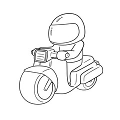 vector of riding motorcycle