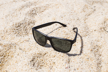 Sunglasses on the beach natural