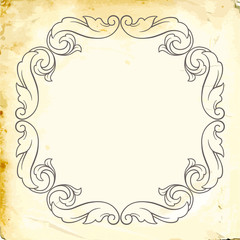 Vector baroque of vintage elements for design. 