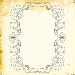 Vector baroque of vintage elements for design. 