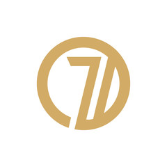 Fototapeta premium Number 7 vector sign