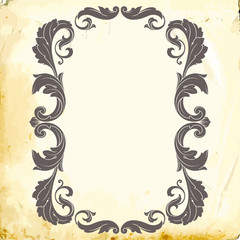 Vector baroque of vintage elements for design. 