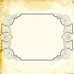 Vector baroque of vintage elements for design. 