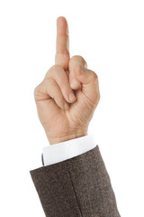 Hand showing middle finger