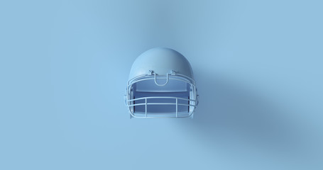 Blue American Football Helmet 3d illustration	