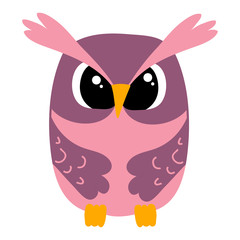 vector isolated owl character