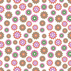 Seamless gear pattern. Vector illustration