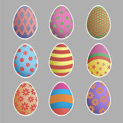 Easter eggs. Vector illustration
